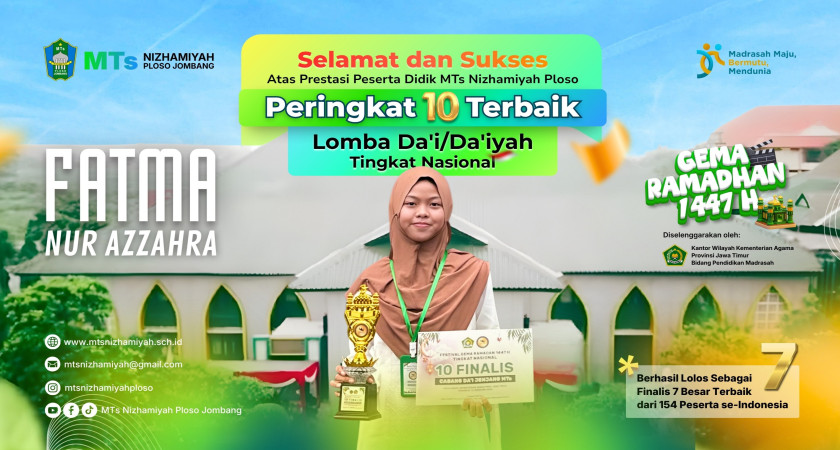PERINGKAT 10 TERBAIK LOMBA DA'I/DA'IYAH TINGKAT NASIONAL TAHUN 2026