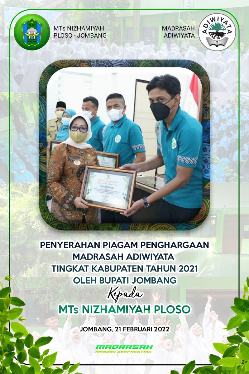 Penerimaan Penghargaan Adiwiyata Oleh Bupati Jombang